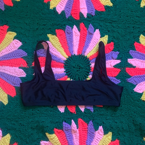 Los Angeles Apparel Square Neck Swim Top Size L - Picture 3 of 5